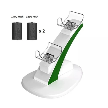 Аккумуляторы 2шт с док станцией Iplay для геймпадов Xbox Series X S 1400mAh Белый