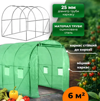 Теплица арочная VOLSO POLSKA VS 03220 300x200x200 см 6 м²
