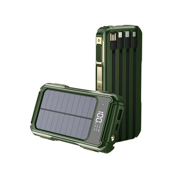 УМБ Power Bank ViaKing 20000 mAh сонячна панель Зелений (H-6)