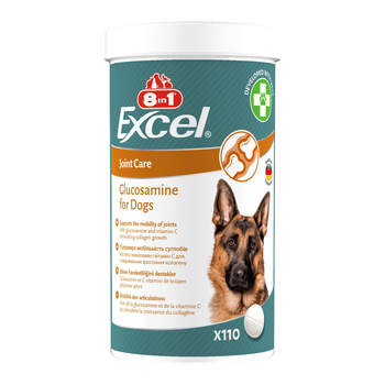 Вітаміни для собак 8in1 Excel Glucosamine з глюкозаміном, 110 таб