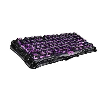 Геймерська магнітна механічна клавіатура з HOT SWAP GRAVASTAR Mercury V75 Lite, HE Magnetic Switch, 8k, RGB, 80key УКР/АНГЛ Transparent Black/Чорна (GS_V75_LITE_XTAL_BLK)