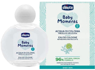 Одеколон детский освежающий Chicco Baby Moments 100 мл (8058664138500)