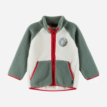 Дитяча тепла флісова толстовка для хлопчика Reima Moomin Kramgo 5200079E-81B0 122 см Зелена (6438557361659)