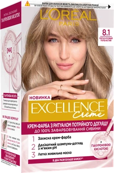 Стойкая крем-краска для волос L'Oreal Paris Excellence Creme тон 8.1