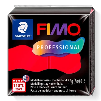 Полимерная глина Fimo Professional красная 57 грамм Staedtler, 8040200