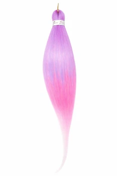 Канекалон Easy Braid С39 омбре сиреневый яркий розовый светлый розовый