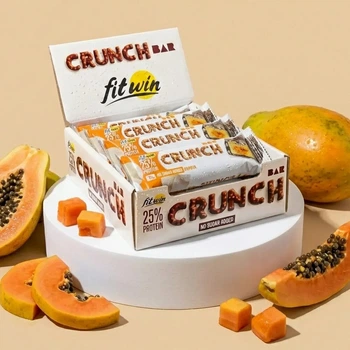 Батончик Crunch Bar 25%, 12*50 грамм - Папайя FitWin 000346998