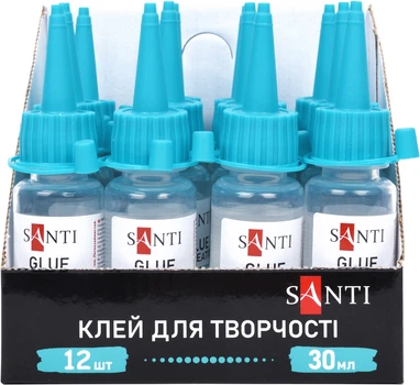 Упаковка клея для творчества Santi 30 мл х 12 шт (320297)