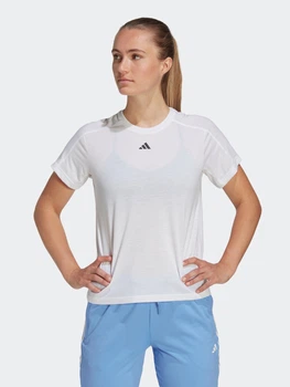 Спортивна футболка для бігу жіноча Adidas Aeroready Train Essentials HR7796 S White (4066752659732)