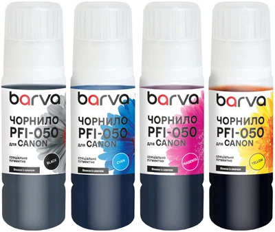 Комплект чорнила Barva для Canon PFI-050 Special Pigmented OneKey (1K) 4x70 мл BK/C/M/Y (C050-070-MP)