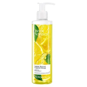 Жидкое мыло для рук Avon Senses Lemon Burst Liquid Soap Lemon & Basil Scent Цитрусовый заряд 250 мл