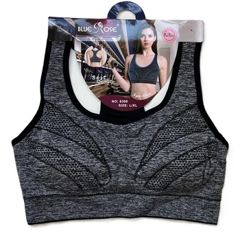 Спортивный топ 8300 р.L/XL об.80-85 чаш B серый с черным