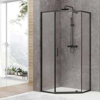 Душова кабіна Devit Art 2.0 FEN0140B 90х90 см профіль чорний матовий, прозоре скло
