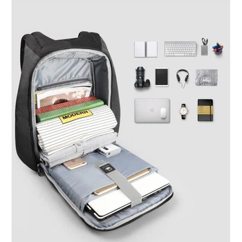 Рюкзак для ноутбука Tigernu T-B3615B 15.6" 21 л, USB-порт для заряджання, кодовий замок Black