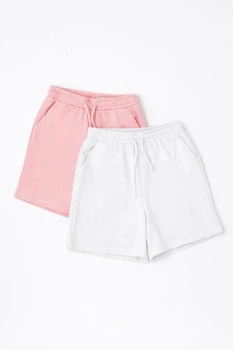 Шорти 2 пари Missguided WXH9885529 38 рожевий-сірий