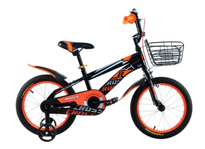 Детский велосипед 16 дюймов Crossride Brix с корзиной (Оранжевый)