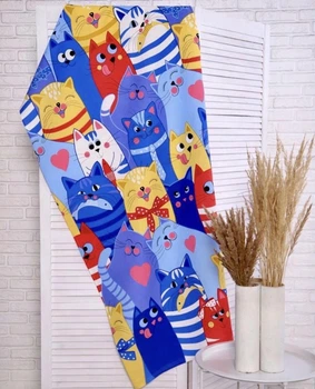Банные полотенца Handmade из вафельной ткани Коты полотенца для пляжа полотенца для бассейна