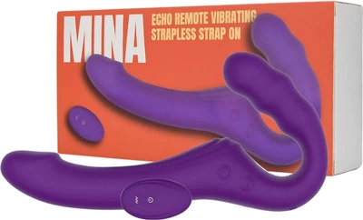 Безремневий вібраційний страпон Mina Echo Remote Фіолетовий (N12531)