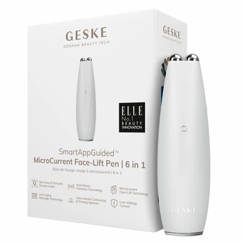 Микротоковая ручка для подтяжки лица GESKE MicroCurrent Face-Lift Pen 6в1 белая
