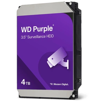 Жесткий диск Western Digital HDD 3.5 4TB Purple CMR 256MB SATA 6Gbps (WD44PURZ)