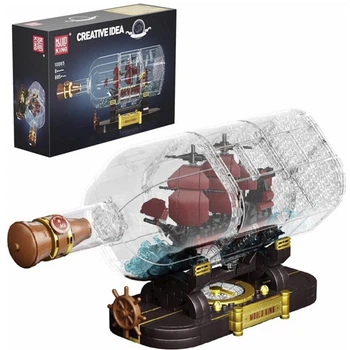 Конструктор Пиратский корабль в бутылке Месть королевы Queen Revenge Mould King 822 детали Разноцветный (28430)