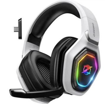 Беспроводная игровая гарнитура Ozeino 2,4 ГГц для ПК, PS5, PS4, USB Белый - Уценка