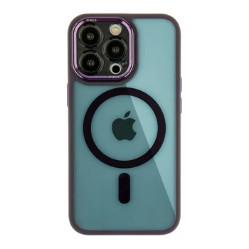 Чохол Creative TPU PC Metal Calais із MagSafe для Apple iPhone 13 Pro Max Deep Purple