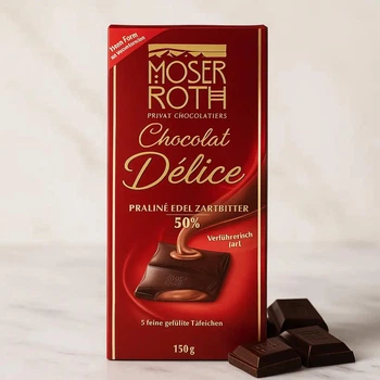 Шоколад черный Moser Roth Chocolat Délice с пралине 150 г