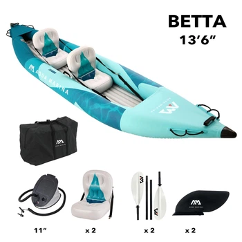 Каяк надувной двухместный Aqua Marina до 180 кг, 412 см BE-412new