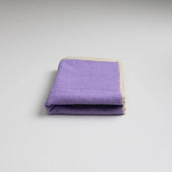 Полотенце для рук и лица махровое двустороннее Лаванда GM Textile 40х70см 400г/м2 (Лавандовый Бежевый)