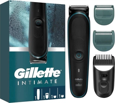Водонепроницаемый триммер для интимной зоны Gillette Intimate i5 (триммер, 3 насадки-гребня)