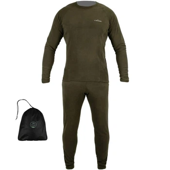 Термобелье мужское Tribe Microfleece. S/42р. Флис. Олива. Комплект термобелья футболка + кальсоны T-KA-0015