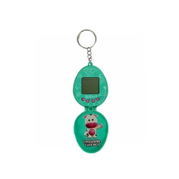 Интерактивная игрушка Тамагочи LZ8833 Коровка со звуковыми эффектами 6.5 см бирюзовый
