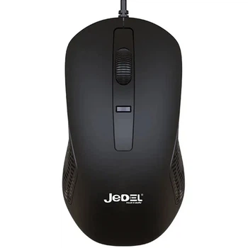 Миша дротова Jedel CP101 комп'ютерна для ПК/ноутбука USB 800 / 1200 / 1600 DPI 1.35М Чорний