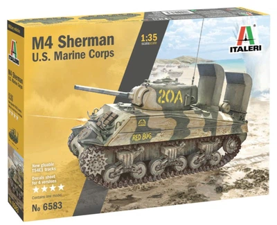 Збірна модель 1:35 танк M4A2 Sherman US Marines Corps Italeri 6583