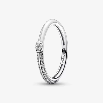 Каблучка «Паве і біла емаль» Pandora Me 192528C02 (16)