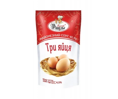 Майонезный соус "Три яйца" 40,5% 160 g «TM "Кухар Ришелье»
