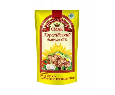 Майонез 67% "Королевский" 160 g «TM Королевский вкус»