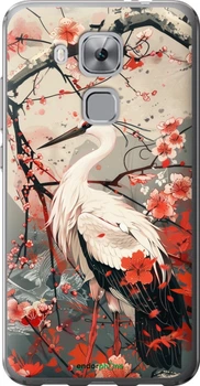 Чехол на Huawei Nova Plus Аист в цвету сакуры "6109u-961-70447"