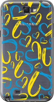 Чехол на Samsung Galaxy Note 2 N7100 Сердца UA "5292t-17-70447"