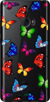 Чехол на Xiaomi Mi Note 2 Красочные мотыльки "4761u-422-70447"