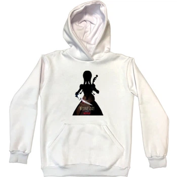 Худі Преміум Унісекс Wednesday addams 2 XL Білий Без утеплювача