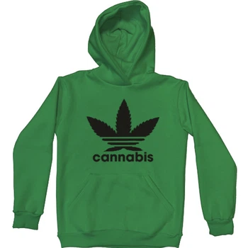 Худі Преміум Унісекс Cannabis XL Зелений Без утеплювача
