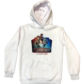 Худі Преміум Унісекс Stranger things 11 S Білий Без утеплювача