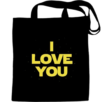 Еко-Сумка для шопінгу I love you star wars Чорний