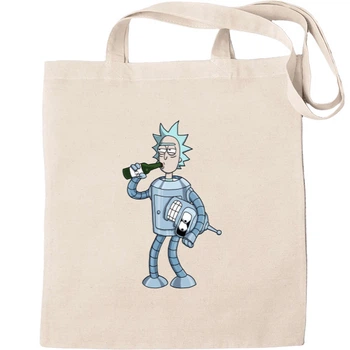 Еко-Сумка для шопінгу Rick and bender (futurama) Бежевий