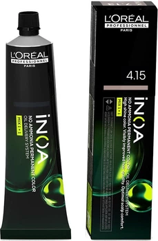 Фарба для волосся L'Oreal Professionnel Inoa Permanent Color без аміаку 4.15 60 г (3474637128142)