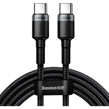 Кабель Baseus Cafule Metal Type-C to Type-C 100W 2m Gray/Black (CATKLF-ALG1) [75256]