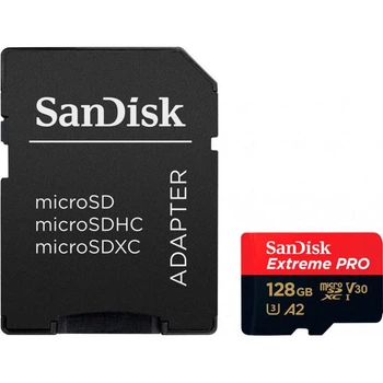 Карта памяти SanDisk microSDXC 128GB UHS-I Extreme Pro U3 V30 A2 + SD Adapter (SDSQXCD-128G-GN6MA) [100891]