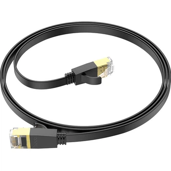 Патч-корд Hoco US07 General Pure Copper Flat Networck Cable 1m Black [149269]